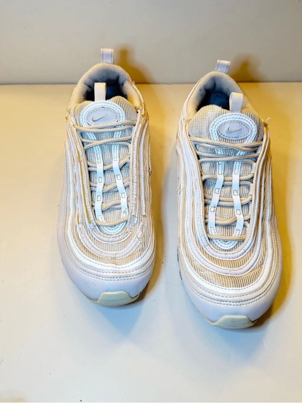 Nike White/Cream Air Max 97 Sneakers